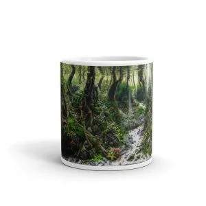 Taza blanca brillante