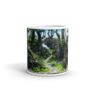 Taza blanca brillante