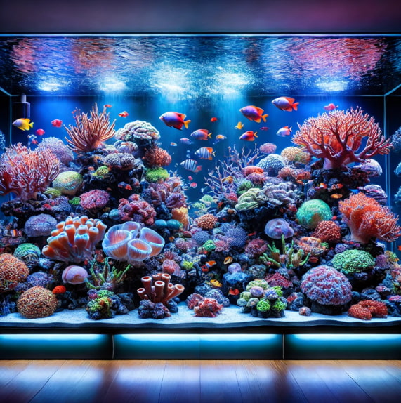 luz led acuario marino
