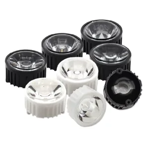 Lentes ópticas LED Alta Potencia 20mm - 1, 3, 5W - Blanco y negro - 5, 8, 15, 30, 45, 90, 120º