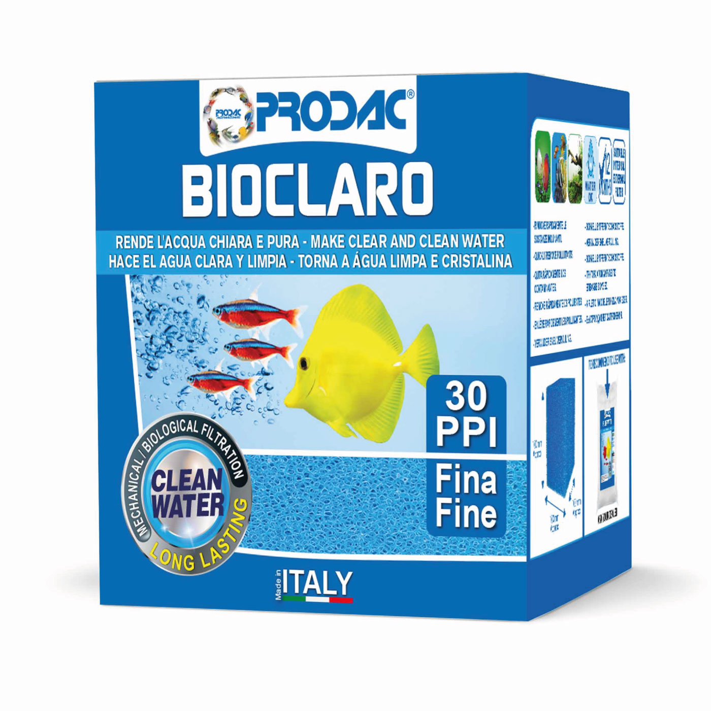 PRODAC BIOCLARO 10X10X10 CM FINO