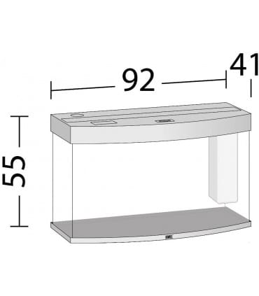 Kit Completo Acuario 180L 92x41x55 cm + filtro + iluminación – JUWEL VISION LED 180 NEGRO - Imagen 3