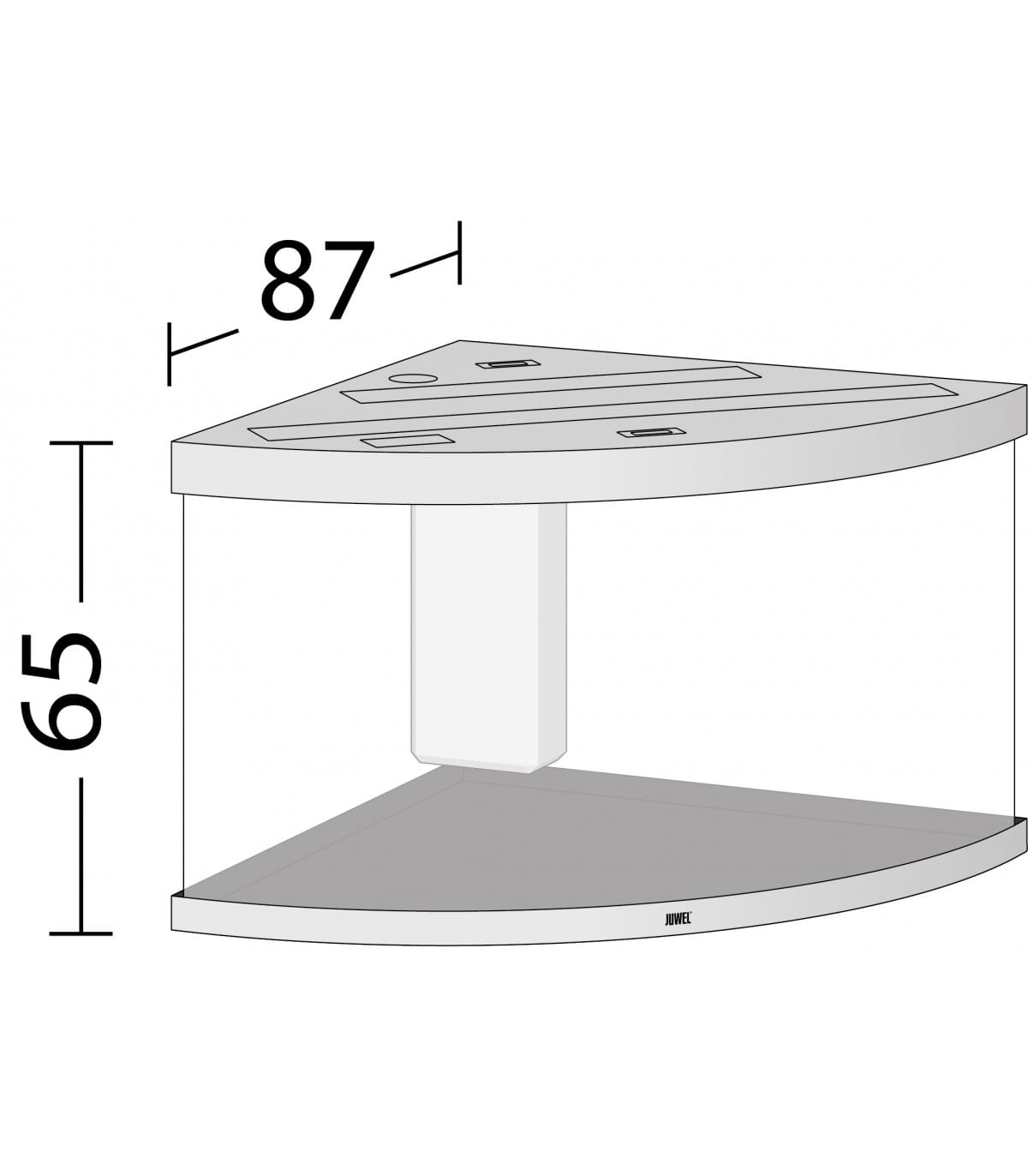Kit Acuario Esquinero 350L 87x87x65cm + filtro + luz + calentador – JUWEL TRIGON LED 350 BLANCO - Imagen 3