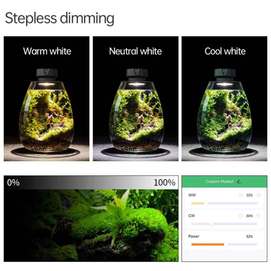 Mini7Pro-O Week Aqua - Lámpara LED para Wabi Kusa y Nano Acuario - Imagen 4