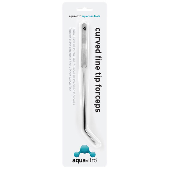 Pinza Curva de Punta Fina 25 cm AquaVitro - Herramienta para Plantado de Precisión