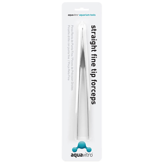 Pinza Recta de Punta Fina 25 cm AquaVitro - Plantado de Precisión