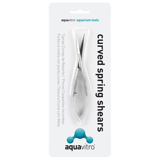 Tijeras Curvas de Resorte 15 cm AquaVitro - Precisión para Acuarios Nano