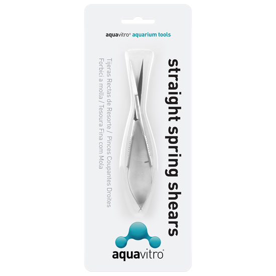 Tijeras Rectas de Resorte 15 cm AquaVitro - Precisión para Acuarios Nano