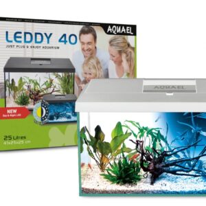 Leddy Set D&N 40 2.0 Aquael - Acuario Completo 25 L con Luz Día y Noche