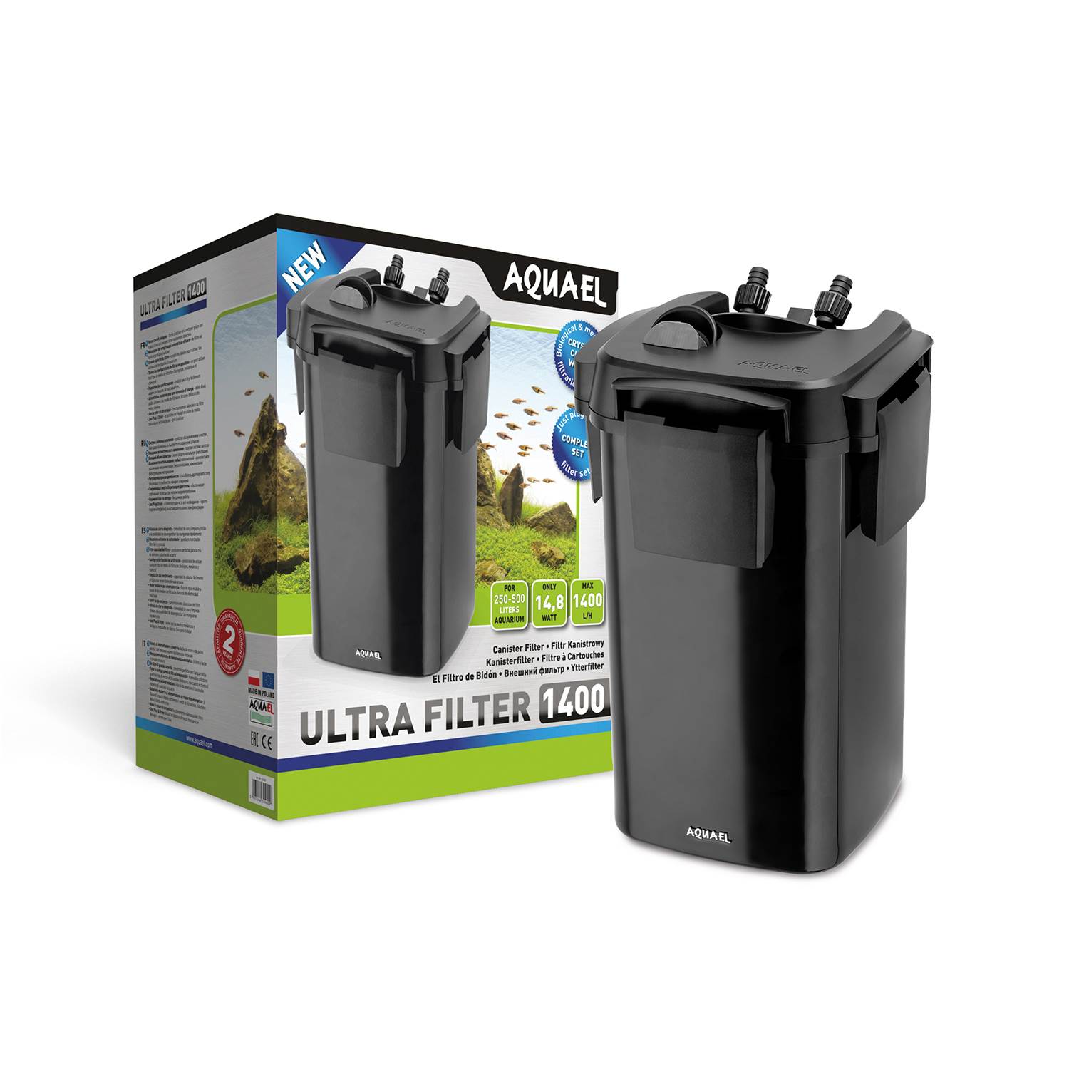 Ultra Filter Aquael - Filtro Externo Silencioso para Acuarios de 60 a 600 Litros