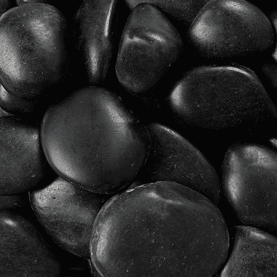 Polished Black Pebbles - Cantos Rodados Negros Pulidos 5-10 cm para Acuario, por Kilo (1 a 20 kg)