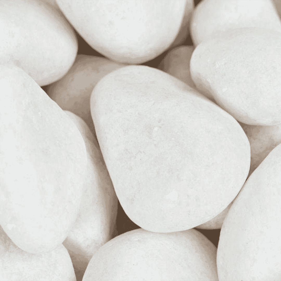 Snow White Pebbles - Cantos Rodados Blancos 5-10 cm para Acuario, por Kilo (1 a 20 kg)